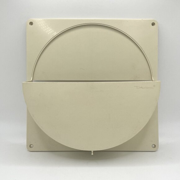 Vintage Tupperware Wall Mount Lid Organizer Round 1646-2 USA Mid Century Almond - Picture 1 of 9